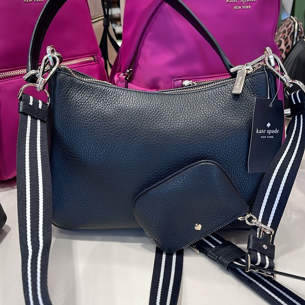 Kate Spade Rosie Shoulder Bag With Tech Attachment AirPod 
Black 
NWT - Picture 9 of 16